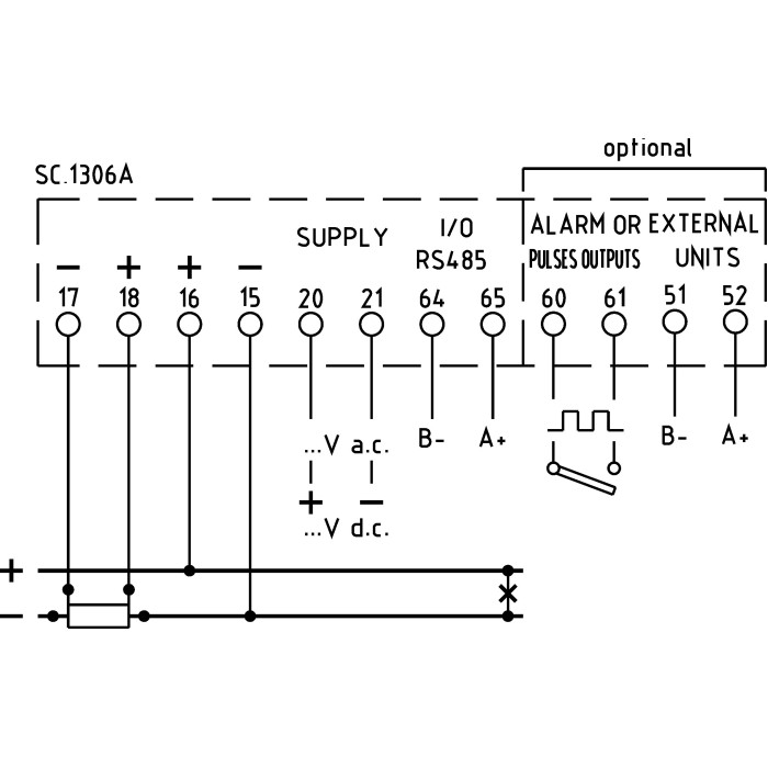 Аналізатор мережі модульний FRER NaNo 1-5 A RS485 - Q52C3LX60M24L