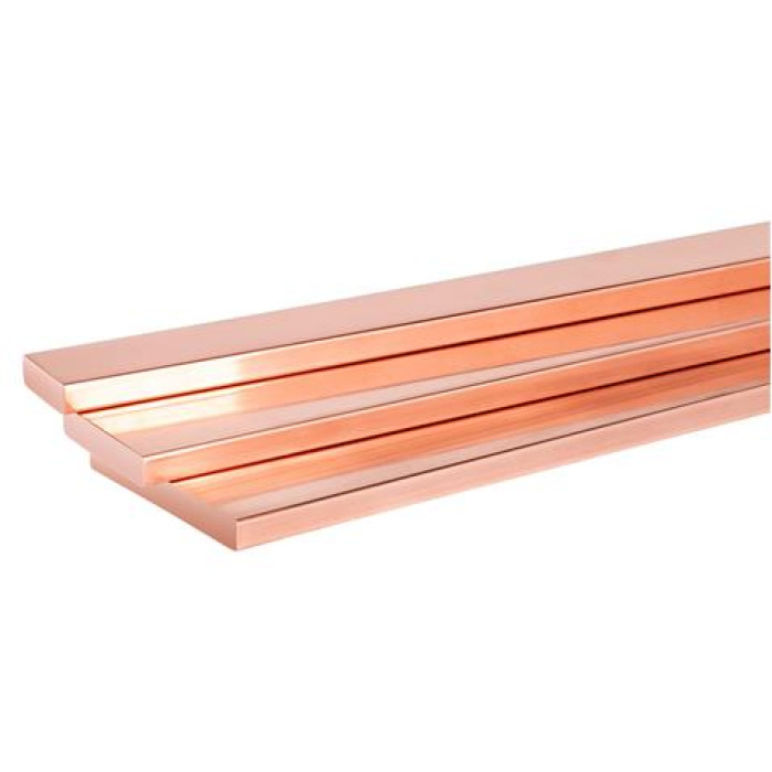 Шина мідна 5х40х4000, 639A, Cu-ETP, R250, ДСТУ EN 13601 (7,15 кг)