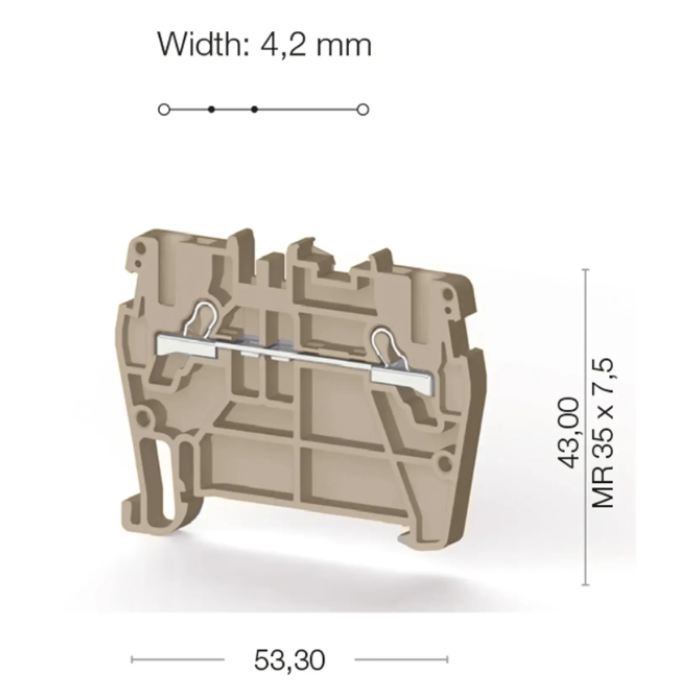 0.0.0.3.07000 Клема швидкозажимна PYK 1,5мм Бежева (пак. 80 шт.)
