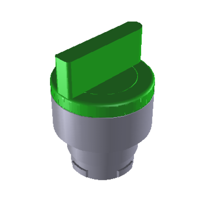 ECX 1252 Поворот кнопка 2-позиційна із зеленим підсвічуванням