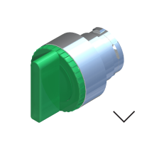 ECX 1252 Поворот кнопка 2-позиційна із зеленим підсвічуванням