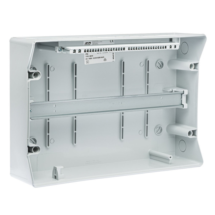 CDN18PT/RR Корпус розподільчий (ABS-пластик), 18 модулів (1x18), IP65, з N і PE шинами