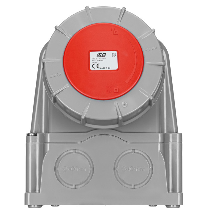Розетка настінна IDE MUNDIAL 3P+E 125A 380–415V IP66-67