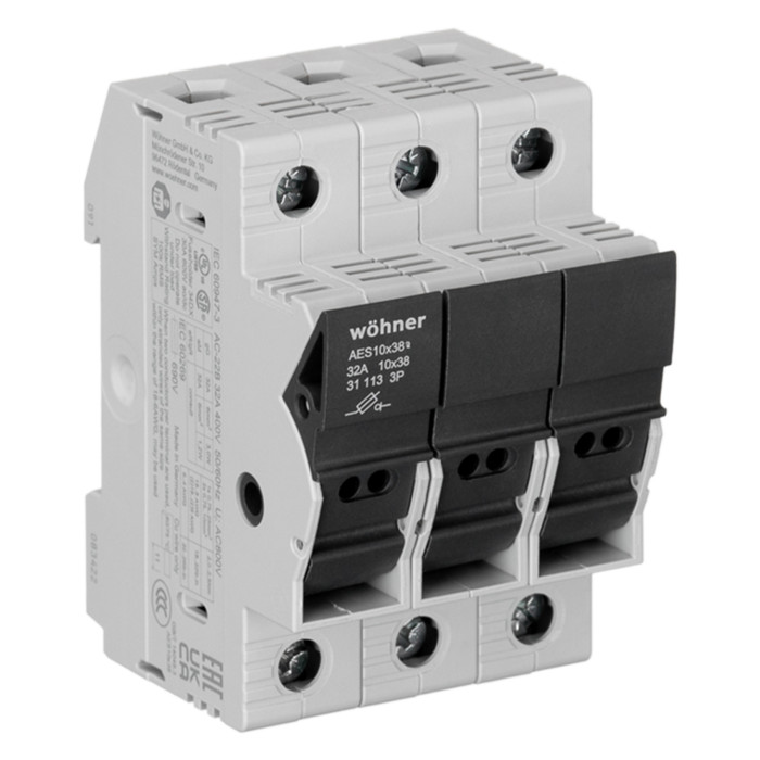 31113 Утримувач запобіжників Ambus 10х38 3р