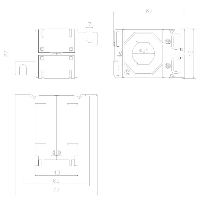 Трансформатор струму вимірювальний Vector VS VCTC421 150A 20×10 150/5