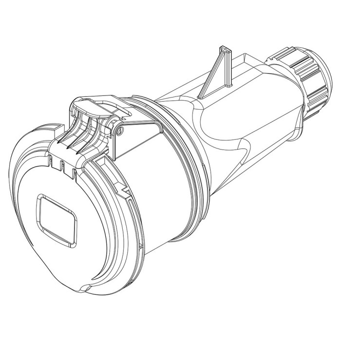 Розетка кабельна IDE MUNDIAL 3P+N+E 32 А 200/346–240/415 В IP44 - 03206