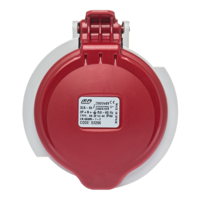 Розетка кабельна IDE MUNDIAL 3P+N+E 32 А 200/346–240/415 В IP44 - 03206