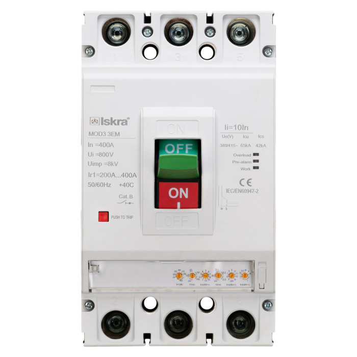 Автоматичний вимикач ISKRA MOD3 3P 400A 65 кА - 786103764000
