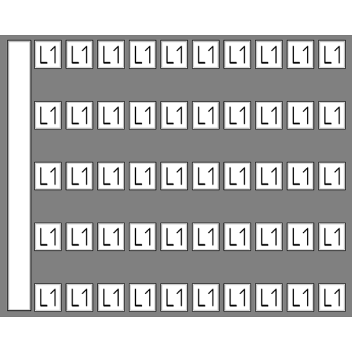 0.0.0.5.05090 Маркувальна пластина - DY 5 (L1) (1 компл = 50 шт | пак = 10 компл)
