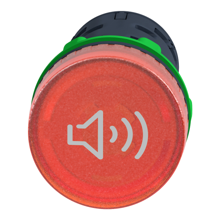 XB5KS2B4 ДЗВОНИК, НЕПЕР./ПЕР.СИГН.,ЧЕРВ.ПІДС.,24В