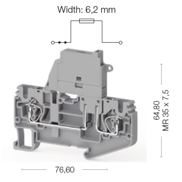 Клема Klemsan SRD Під запобіжник 4 мм - 0.0.0.3.12119