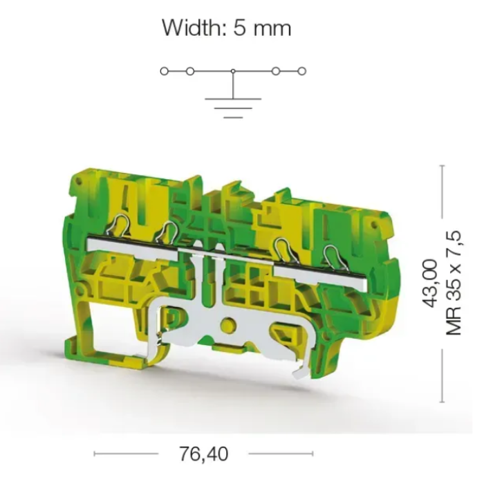 Клема Klemsan PYK Заземлення 2.5 мм - 0.0.0.3.36540