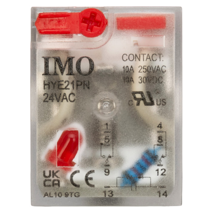 Проміжне реле IMO 2PCO, 10A, 24VAC, LED - HYE21PN24AC