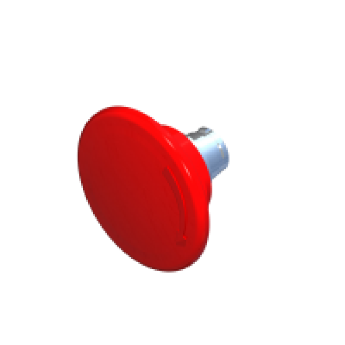 ECX 1136 Грибоподібна кнопка 60 мм, червона, з поворотною клямкою, що повертається