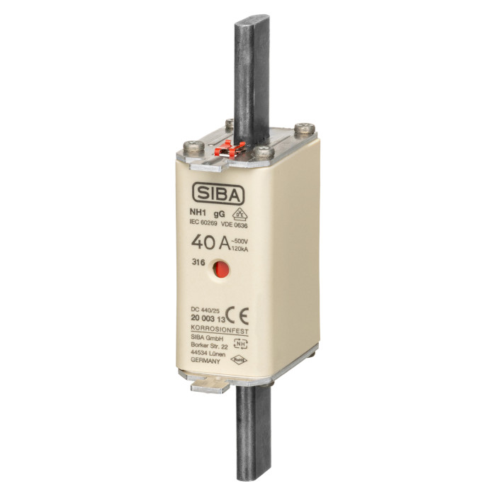 Ножовий запобіжник PRONUTEC gG NH1 40A - S20 003 13.40