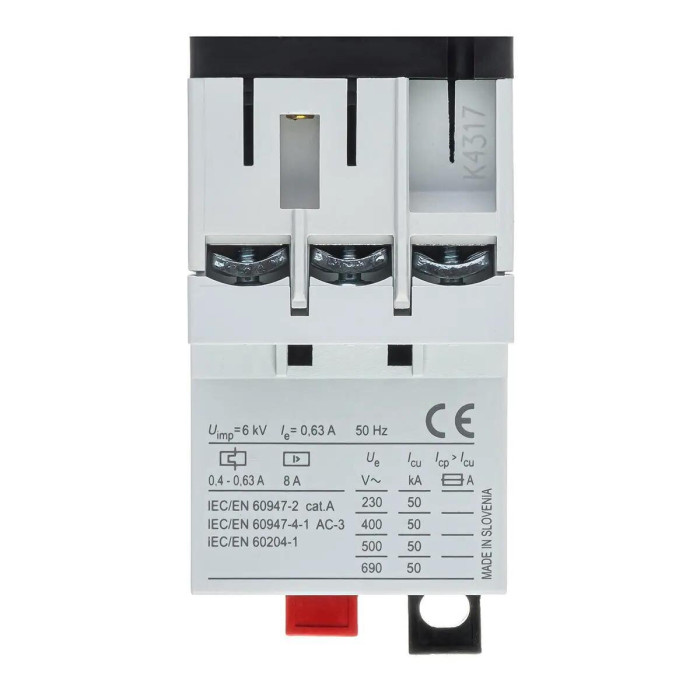 Автомат захисту двигуна 0,63A серії MS25