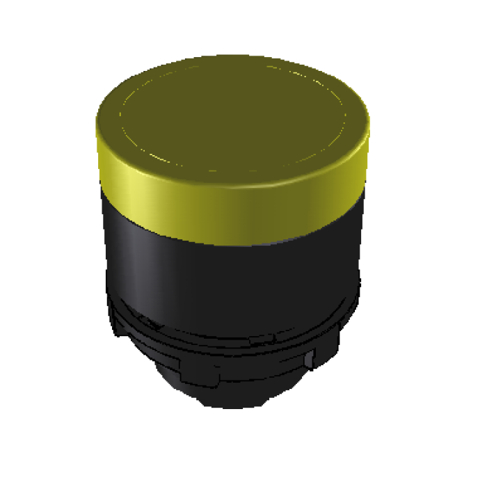 ECX 4203 Кнопка жовта з підсвічуванням пластик