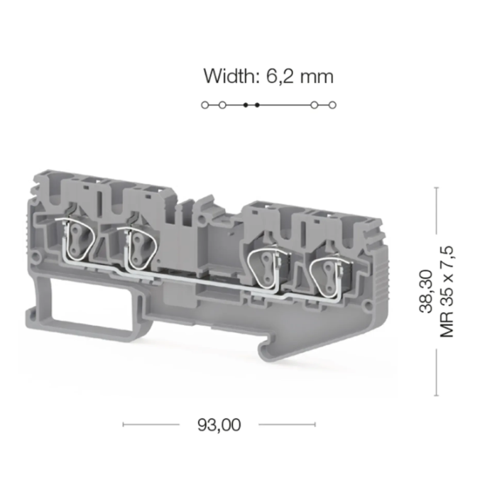 Клема Klemsan SRD Багатовивідна 4 мм - 0.0.0.3.11739