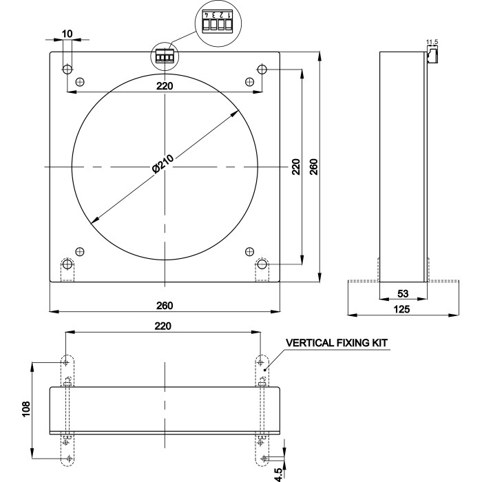 TDB210003 Датчик для реле витоку d=210мм, 300mA-3A