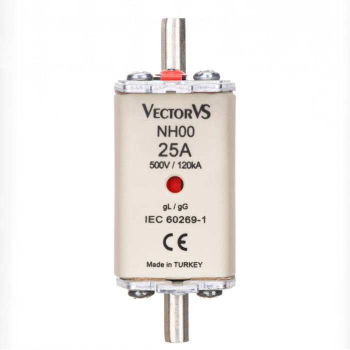 Запобіжник Ножовий Vector VS GENESIS NH00 25А 500V AC gG