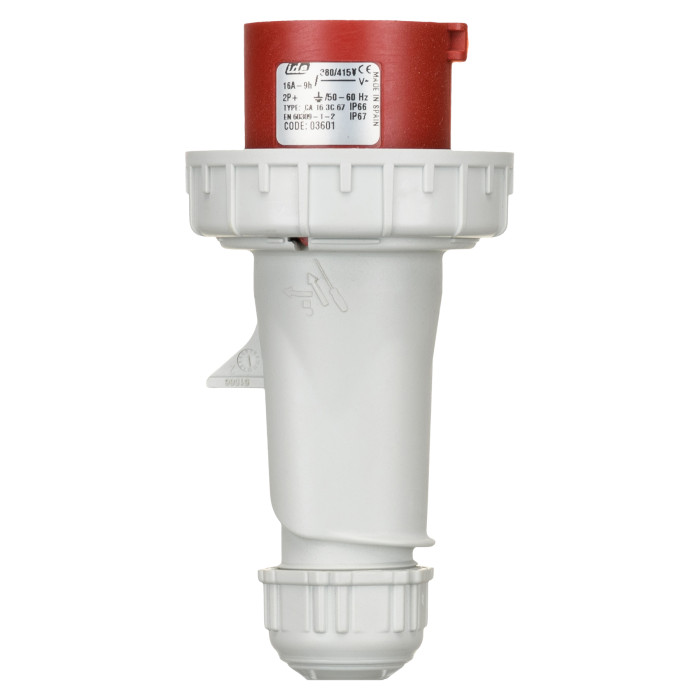 Вилка кабельна IDE MUNDIAL 2P+E 16A 380–415V IP66-67