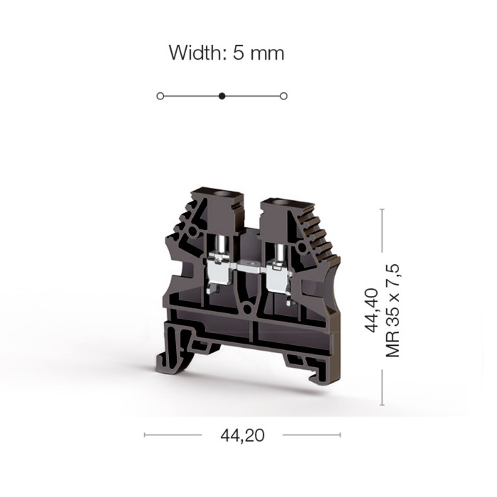 Клема Klemsan AVK Прохідна 2.5 мм - 0.0.0.3.04125RP