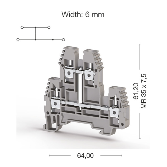 Клема Klemsan PIK Дворівнева 4 мм - 0.0.0.3.19129