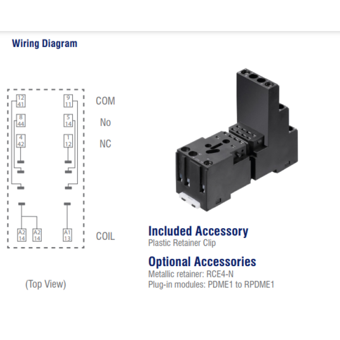 SRNE2-S Цоколь для реле HYE21 (з скобою)