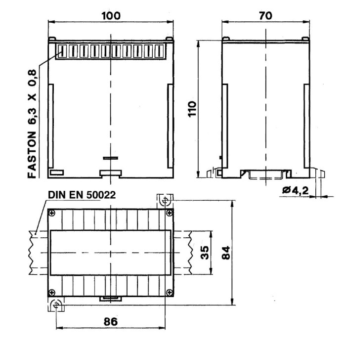 Ваттметр FRER A96W 240˚ 25-0-200кВт 5 A/100 В - A96WDXYYYLQ5
