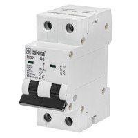 Модульний автоматичний вимикач ISKRA RI52 2P C6A 6кА