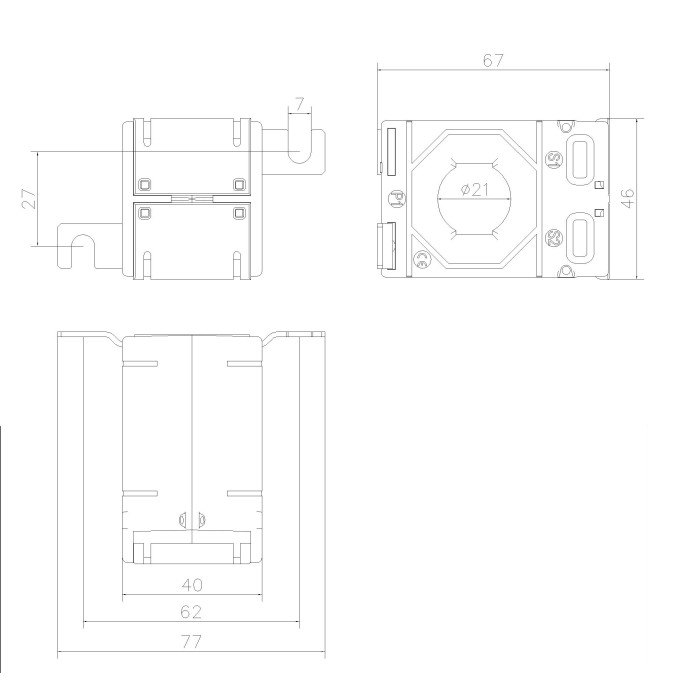 Трансформатор струму вимірювальний Vector VS VCTC421 100A 20×10 100/5