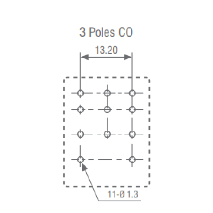Проміжне реле IMO 3PCO, 230V AC, 10A, LED - HYE31PN230AC