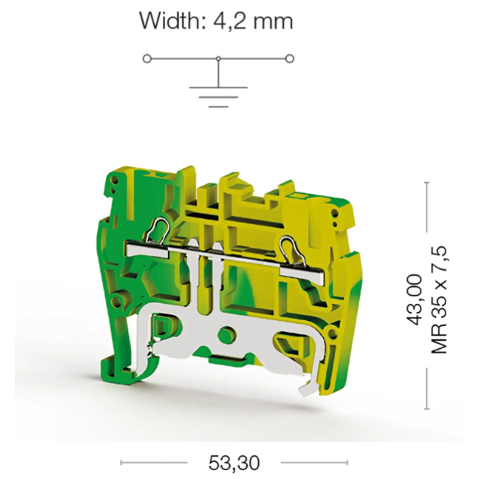 Клема Klemsan PYK Заземлення 1.5 мм - 0.0.0.3.36490