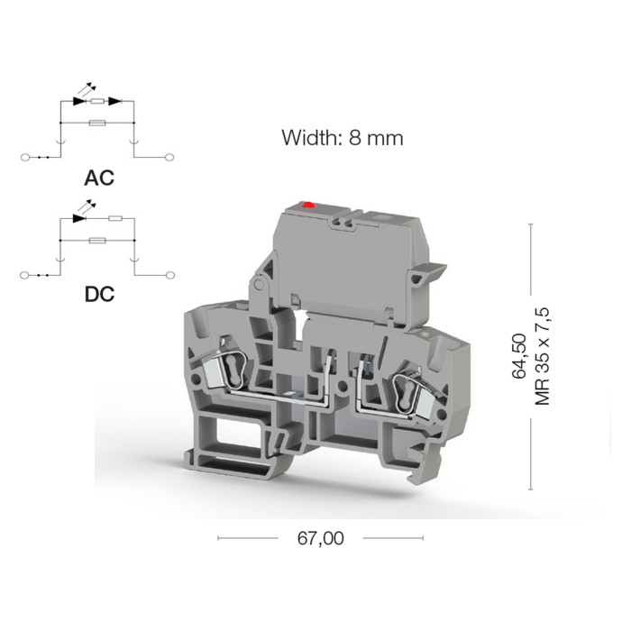 Клема Klemsan YBK Під запобіжник 4 мм - 0.0.0.3.55729