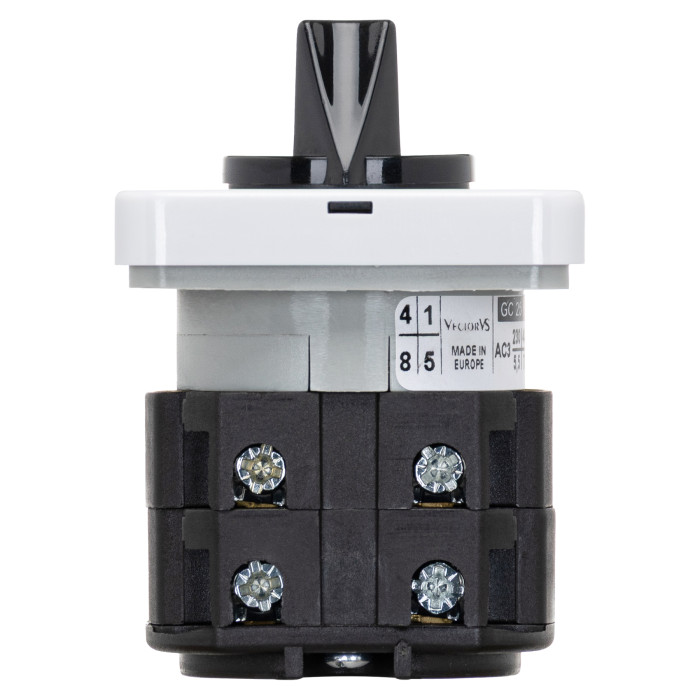 Кулачковий перемикач GC 25A 4P схема 92 (0-1)