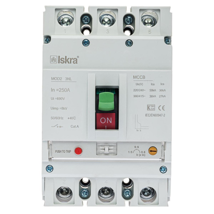 786103501000 MOD2 3NL 250A OLD Автоматичний вимикач з регульованим розчеплювачем 250А, 36кА