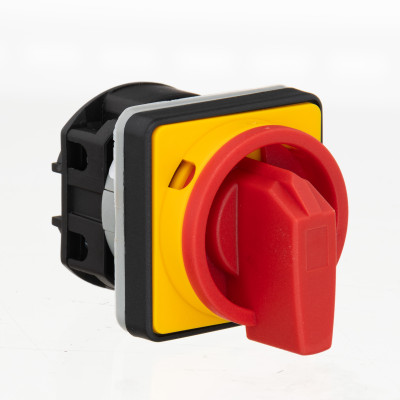 Кулачковий перемикач GC 16A 4P схема 92 (0-1) жовто-червоний