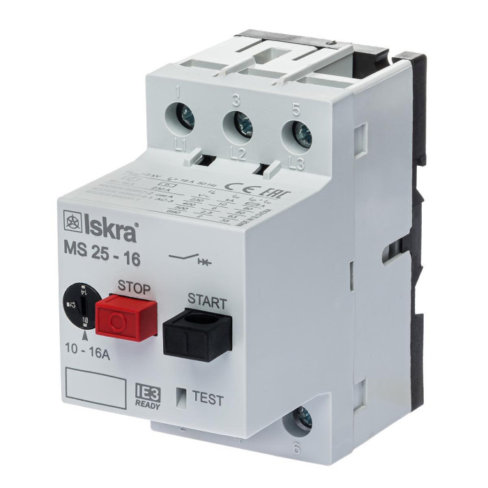 Автомат захисту двигуна 16A серії MS25