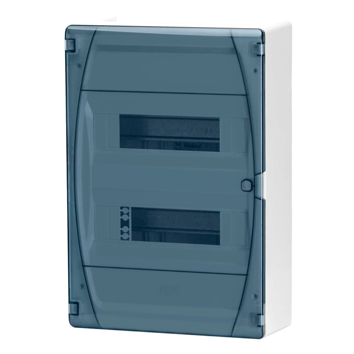 GPS24PT/RR Корпус розподільчий GOLD, 2x12 (24) модулі, навісного виконання, прозорі двері, IP40