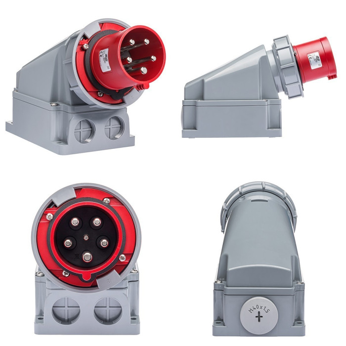 Настінна вилка IDE MUNDIAL 3P+N+E 63 А 200/346–240/415 В IP66-67 - 03673