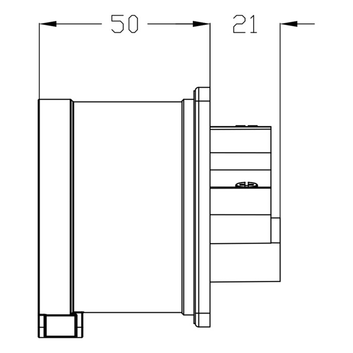 Вилка вбудована IDE MUNDIAL 2P+E 32A 380–415V IP44