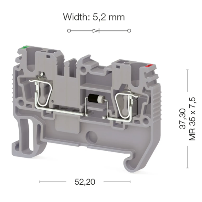 Клема Klemsan SRD Діодна 2.5 мм - 0.0.0.3.11069