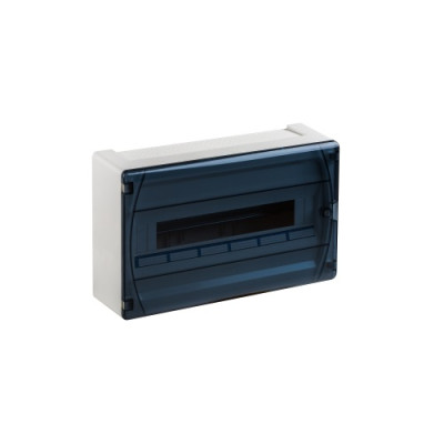 GPS18PT/RR Корпус розподільчий GOLD, 1х18 (18) модулі, навісного виконання, прозорі двері, IP40