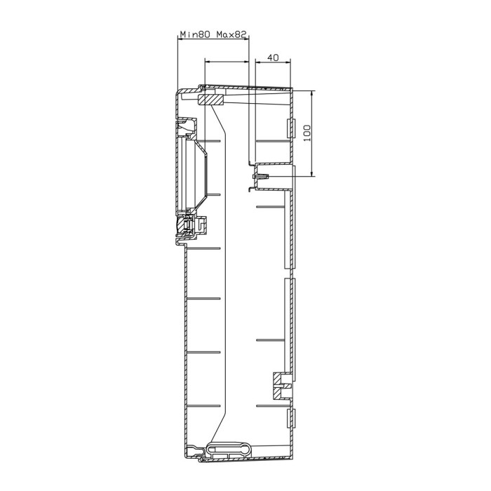 CSN6PT/RR Настінний корпус для сил. розеток STAR 1х6 MOD 436x142x137мм, IP65 з шинами N+PE