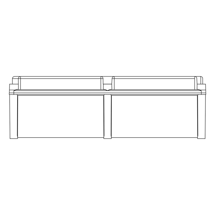 ROC64PO Корпус з подвійною ізоляцією (Class II), поліестер, 540x360x171мм, IP66