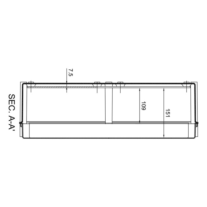 ROC64PO Корпус з подвійною ізоляцією (Class II), поліестер, 540x360x171мм, IP66