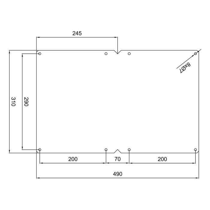 ROC64PO Корпус з подвійною ізоляцією (Class II), поліестер, 540x360x171мм, IP66
