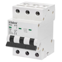 Модульний автоматичний вимикач ISKRA RI52 3P B16A 6kA