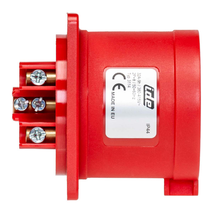 Вилка вбудована IDE MUNDIAL 3P+N+E 32 А 200/346–240/415 В IP44 - 03116