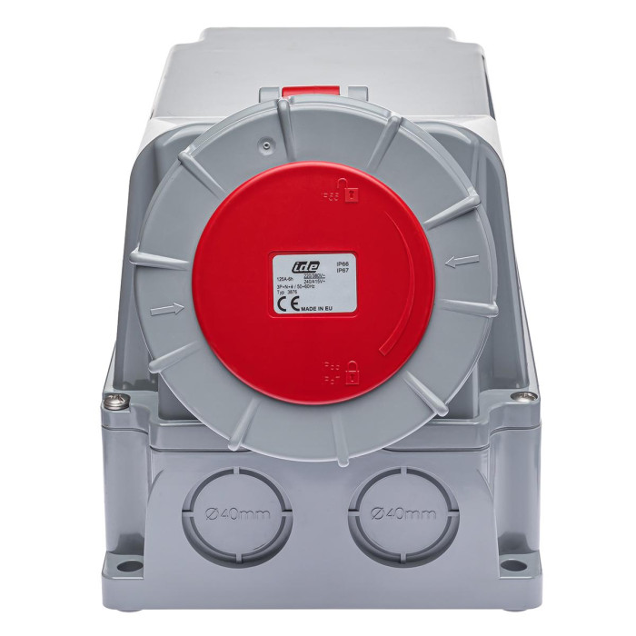 Розетка настінна IDE MUNDIAL 3P+N+E 125A 200/346–240/415V IP66-67